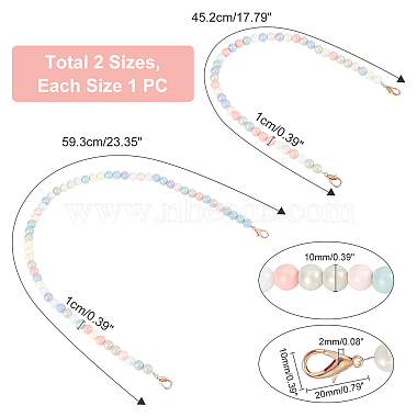 2Pcs 2 Size Plastic Beads Bag Strap(FIND-WR0002-36)-4