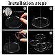 3-Tier Round Acrylic Finger Ring Riser Display Stands(RDIS-WH0004-13)-5