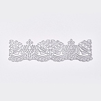Carbon Steel Cutting Dies Stencils, for DIY Scrapbooking/Photo Album, Decorative Embossing DIY Paper Card, Matte Platinum Color, 39.2x139x0.7mm(DIY-WH0152-45)