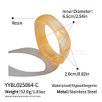 Vintage Resin Bangles for Women, Nuggets, Bisque, Inner Diameter: 2.13 inch(5.4cm)(TX2013-3)