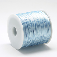 Nylon Thread, Rattail Satin Cord, Light Sky Blue, about 1mm, about 76.55 yards(70m)/roll(NWIR-Q010A-012)