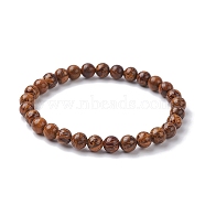 Natural Miriam Stone Round Beaded Stretch Bracelets, Inner Diameter: 2-1/4 inch(5.7cm)(BJEW-JB09917-02)