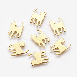 Alloy Kitten Cabochons, For DIY UV Resin, Epoxy Resin, Pressed Flower Jewelry, Cat Silhouette, Golden, 14.5x11.5x1mm(PALLOY-WH0051-01G-01)