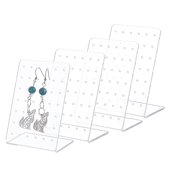 Elite Organic Glass Displays, Jewelry Display Rack, Clear Earring Hanger, Rectangle, Clear, 60x40x92mm