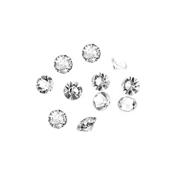 Glass Rhinestone Cabochons, DIY Accessories for Jewelry Pendant Making, Birthstone Color Style Rhinestone, Diamond Shape, Crystal, 4mm, 20pcs/bag