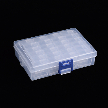Polypropylene(PP) Beads Organizer Storage Case, 24PCS Polystyrene Removable Individual Box with Snap Shut Lids, Clear, 2.7x1.35x2.8cm, 24pcs Individual Box/packing box