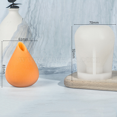 Teardrop Shape Silicone Candle Molds(CAND-PW0009-01)-2