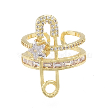 Clear Brass+Cubic Zirconia Finger Rings