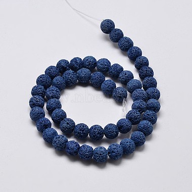 Natural Lava Rock Round Bead Strands(X-G-I124-10mm-11)-3