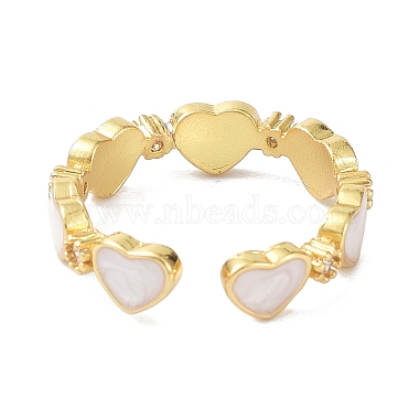 Позолоченные кольца-манжеты с сердечком 18 k для девочек(X-ZIRC-C021-05G)-3