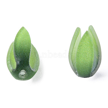 Green Flower Plastic Beads