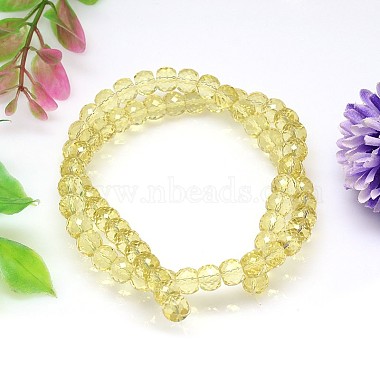 Faceted Flat Round Imitation Austrian Crystal Bead Strands(G-M186-8x6mm-09A)-2