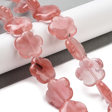 Cherry Quartz Glass Beads Strands(G-F769-B01-02)-2