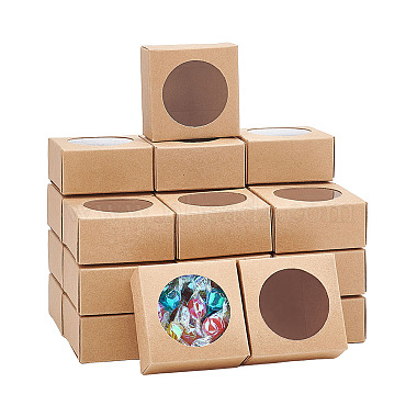 Tan Round Paper Gift Boxes