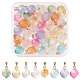 32Pcs 8 Style Transparent Spray Painted Glass Pendants(GLAA-YW0001-58)-1