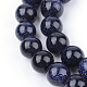 Chapelets de perles en pierre d'or bleue synthétique(X-G-Q462-6mm-28)-1