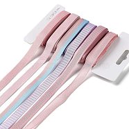 18 Yards 6 Styles Polyester Ribbon, for DIY Handmade Craft, Hair Bowknots and Gift Decoration, Pink Color Palette, Plum, 3/8~1/2 inch(9~12mm), about 3 yards/style(SRIB-Q022-D10)