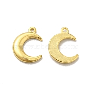 Brass Charms, Cadmium Free & Lead Free, Long-Lasting Plated, Double Horn/Crescent Moon Charm, Real 24K Gold Plated, 12x9x1.5mm, Hole: 1mm(KK-H442-35G)