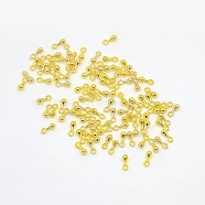 Alloy Charms, Chain Extender Drop, Teardrop, Golden, Size: about 7mm long, 2.5mm wide , hole: 1.2mm(E229-G)