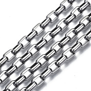 Unwelded Iron Box Chains, Venetian Chains, with Spool, Gunmetal, 11.7x7.5x3.6mm, about 32.8 Feet(10m)/roll(CH-S125-13A-01)