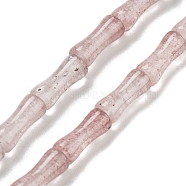 Natural Strawberry Quartz Beads Strands, Bamboo Joint, 12x5x4mm, Hole: 1mm, about 32pcs/strand, 14.96''(38cm)(G-Q178-A14-01)