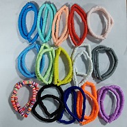 30Pcs 15 Colors Polymer Clay Heishi Surfer Stretch Bracelets Set, Stackable Preppy Bracelets, Mixed Color, Inner Diameter: 2 inch(5.2cm), 2Pcs/color(BJEW-SW00134)