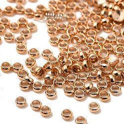 201 Stainless Steel Spacer Beads, Rondelle, Rose Gold, 2x1mm, Hole: 1mm(STAS-D448-028RG)