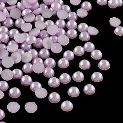 ABS Plastic Imitation Pearl Cabochons, Half Round, Plum, 10x5mm(SACR-S738-10mm-Z11)