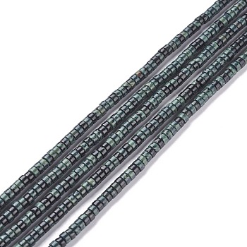 Natural Kambaba Jasper Beads Strands, Heishi Beads, Flat Round/Disc, 4~4.5x2.5mm, Hole: 0.6mm, about 152pcs/strand, 15.04''(38.2cm)