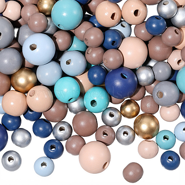 Baking Paint Wood Beads(WOOD-SP0001-77A)-1