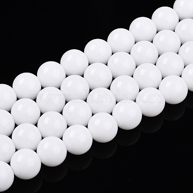 Baking Paint Opaque Glass Beads Strands(GLAA-T032-P10mm-02)-1