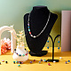 Yilisi 100piezas 8 dijes de conector de cuentas redondas de perlas de vidrio de colores(FIND-YS0001-21)-8