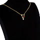 Golden Brass Micro Pave Cubic Zirconia Initial Pendants Necklaces(NJEW-S069-JN002-V)-2