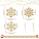ahadermaker 12 наборы 6 рождественские украшения в виде снежинок из пластика(AJEW-GA0006-04)-2