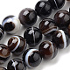 Chapelets de perles en agate à rayures naturelles/agates à bandes(G-S259-04A-8mm)-1