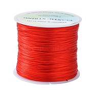 Flat Elastic Crystal String, Elastic Beading Thread, for Stretch Bracelet Making, Red, 0.8mm, about 65.61 yards(60m)/roll(EW-YW0001-0.8mm-02I)