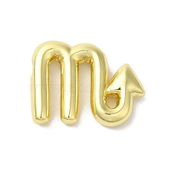 Brass Beads, Lead Free & Cadmium Free, Long-Lasting Plated, Constellation, Scorpio, 16.5x22x4mm, Hole: 4x2mm(KK-H478-24G-08)