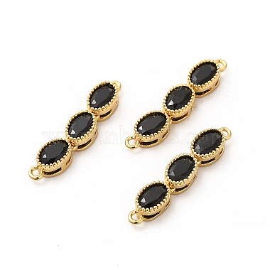 Real 18K Gold Plated Black Pea Brass+Cubic Zirconia