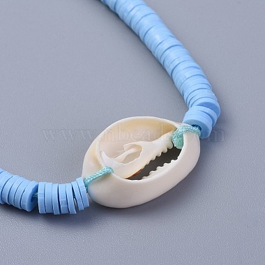 Handmade Polymer Clay Heishi Beads Braided Bracelets(BJEW-JB04318-04)-3