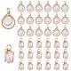 20 Pieces Opal Cat Eye Charms for Jewelry Making Copper Opal Round Beads Pendant for Necklace Bracelet Making(JX563A)-1