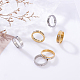 6Pcs 6 Style 201 Stainless Steel Hollow Roman Numerals Finger Ring Set with Rhinestone(RJEW-AN0001-21)-7