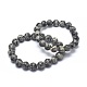 Natural Sesame Jasper/Kiwi Jasper Bead Stretch Bracelets(BJEW-K212-C-033)-1