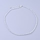 Natural White Topaz Beaded Necklaces(NJEW-K114-A-A09)-1