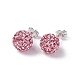 Gifts for Her Valentines Day 925 Sterling Silver Austrian Crystal Rhinestone Ball Stud Earrings for Girl(Q286H111)-1