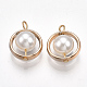 ABS Plastic Imitation Pearl Pendants(PACR-T007-21A)-2