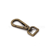 Alloy Swivel Clasps, Swivel Snap Hook, Antique Bronze, 56x20mm(PW-WG55023-04)
