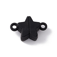 Star Alloy Magnetic Clasps, for Pendants Necklaces Making, Black, 11x16x6mm, Hole: 1.5mm(FIND-C013-03I)