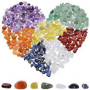 SUNNYCLUE 7 Strands 7 Styles Chakra Natural Gemstone Chip Beads Strands, 5~8x5~8mm, Hole: 1mm, about 15.75 inch, 1 strand/style(G-SC0002-76)