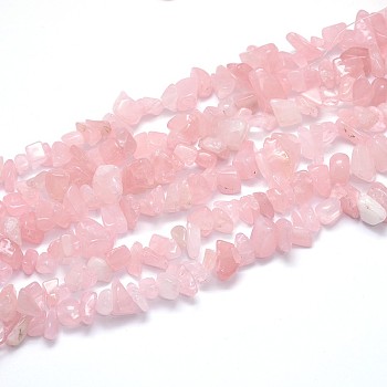 Natural Rose Quartz Beads Strands, Chips, 5~8x5~8mm, Hole: 1mm, about 31.5 inch