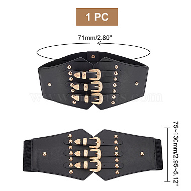 PU Leather Wide Elastic Corset Belts(AJEW-WH0413-88A)-2
